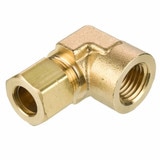 Tube to Female Pipe - 90 Elbow - Brass Compression Fittings